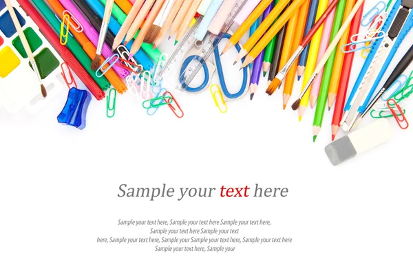 Schreibwaren & Text — Stockfoto