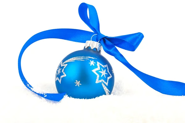 Christmas ball on snow — Stock Photo, Image