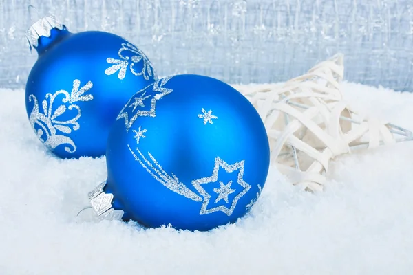 Christmas ball on snow — Stock Photo, Image