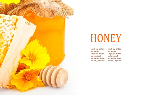 Honey & text — Stock Photo, Image