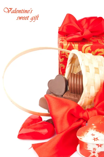 Aftelkalender voor Valentijnsdag zoete geschenken — Stockfoto