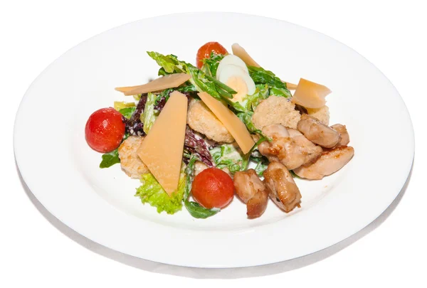 Heißer Salat mit Hühnchen — Stockfoto