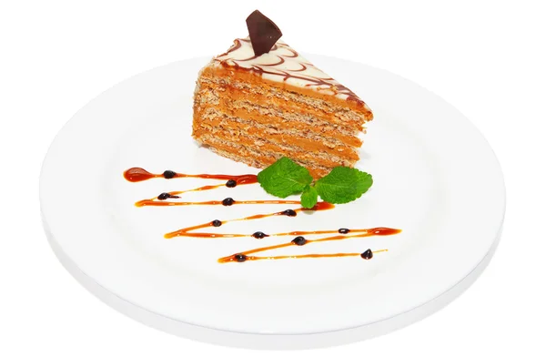 Cake met karamel — Stockfoto