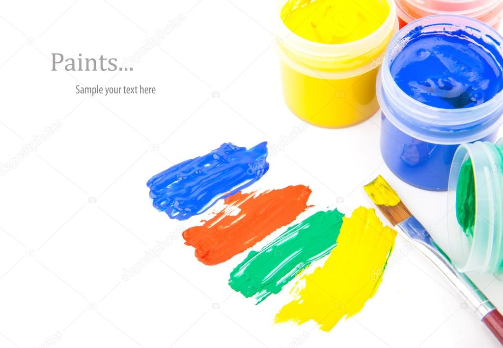 Paint strokes with brushes