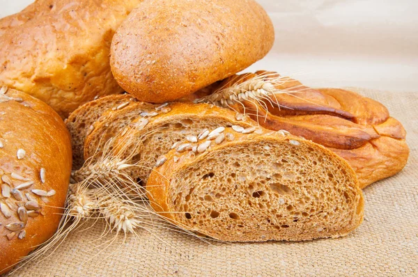 Assortment of baked breads — Stock Photo, Image