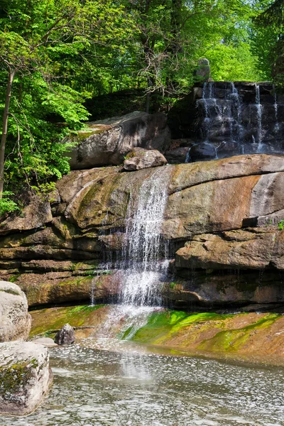 Landscaping with waterfall — Stock Photo, Image