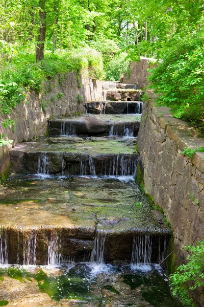 Landscaping with waterfall — Stock Photo, Image