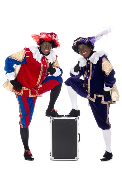 Zwarte Piet і його колега — стокове фото