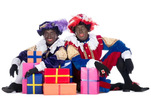 Zwarte Piet com presentes — Fotografia de Stock