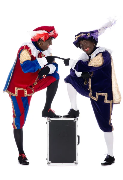 Zwarte piet a jeho spolupracovník Royalty Free Stock Fotografie