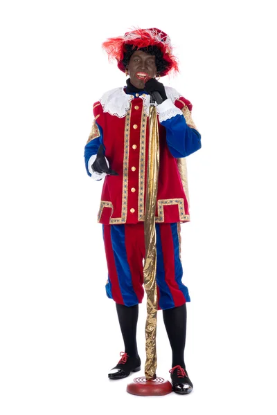 Zwarte Piet está cantando — Fotografia de Stock