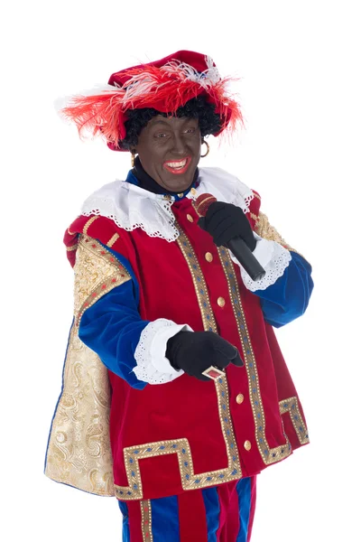 Zwarte Piet is singing — Stock Photo, Image