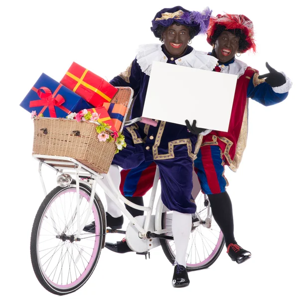 Zwarte Piet avec des cadeaux — Photo