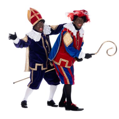 Zwarte Pınar ve sinterklaas personeli