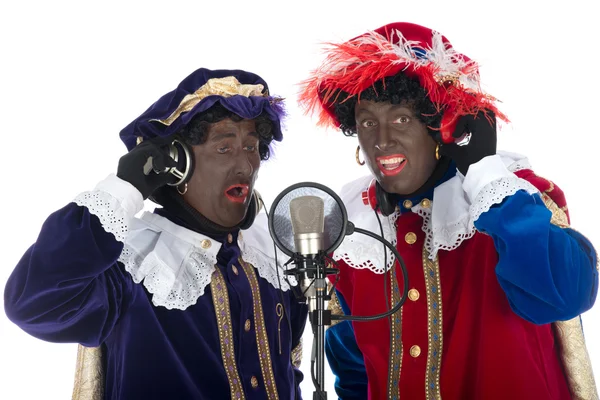 Zwarte Piet is singing — Stock Photo, Image