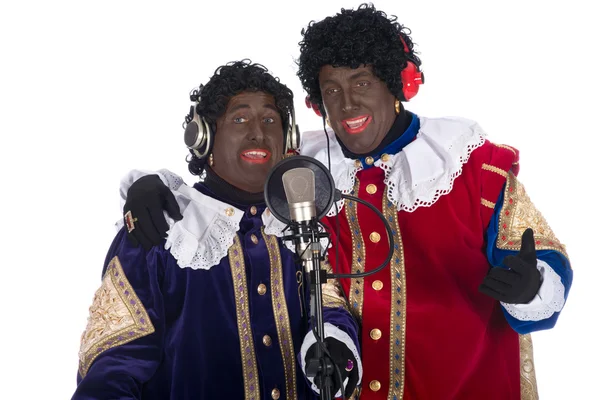 Zwarte Piet is singing — Stock Photo, Image