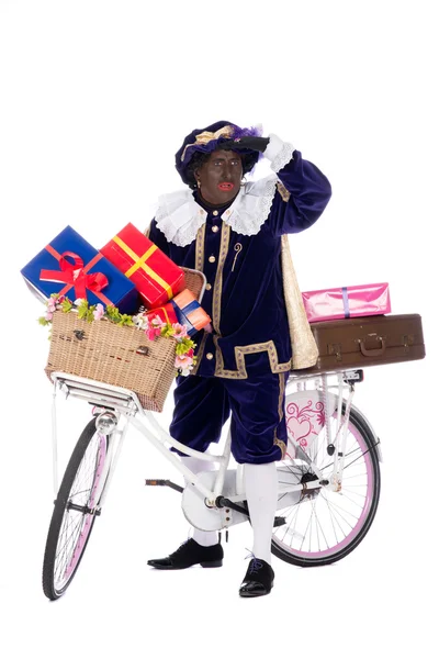 Zwarte Piet avec des cadeaux — Photo