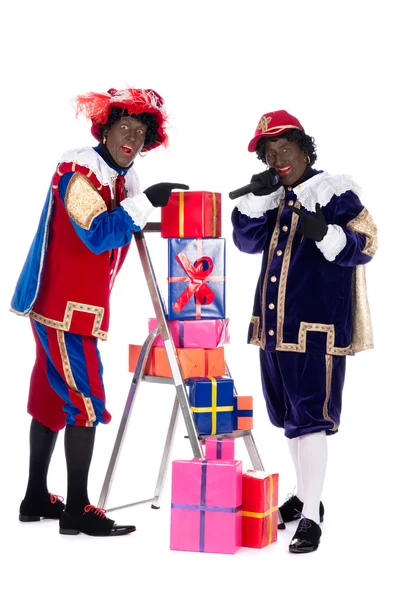 Zwarte Piet com presentes — Fotografia de Stock