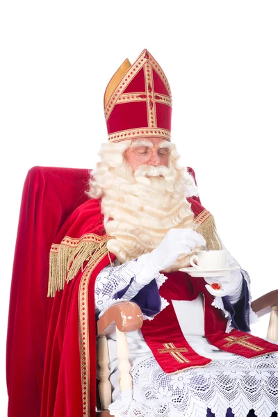 Sinterklaas koltuğu üzerinde — Stok fotoğraf