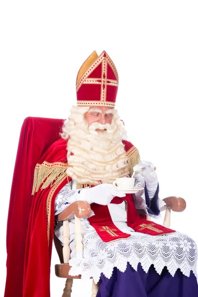 Sinterklaas auf seinem Stuhl — Stockfoto