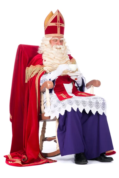 Sinterklaas op zijn stoel — Stockfoto