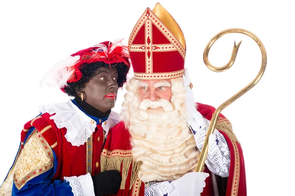 Sinterklaas with Zwarte Piet — Stock Photo, Image