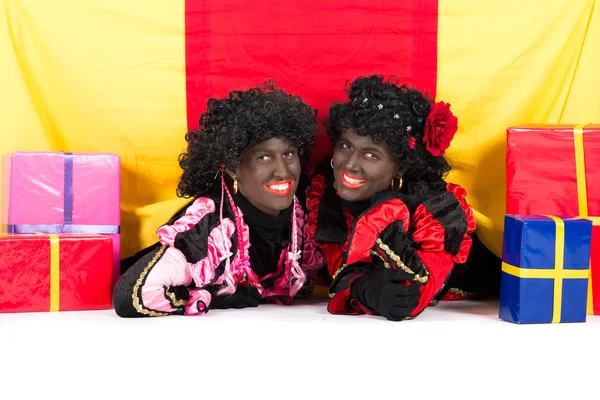 Kaksi Zwarte Pieten valehtelee — kuvapankkivalokuva