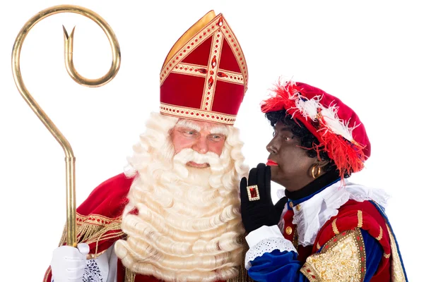 Sinterklaas med zwarte piet — Stockfoto
