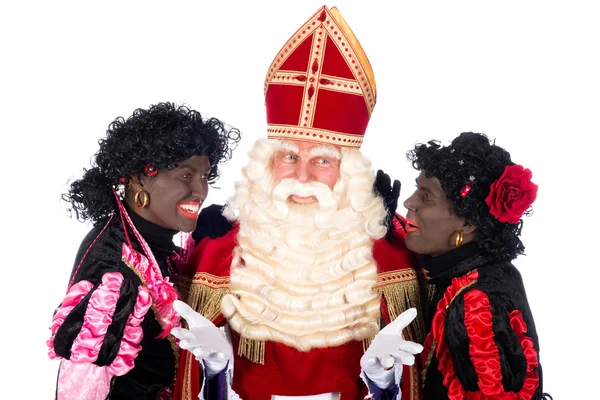 Sinterklaas with Zwarte Piet — Stock Photo, Image