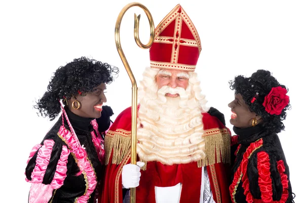 Sinterklaas con Zwarte Piet — Foto de Stock