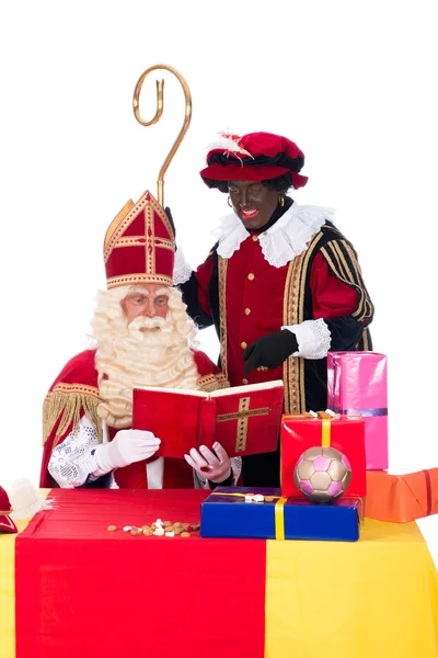 Sinterklaas en zwarte piet — Stockfoto