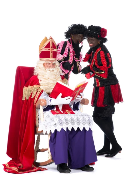 Sinterklaas en zwarte piet — Stockfoto