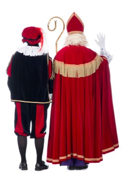 Sinterklaas ve arka siyah pete