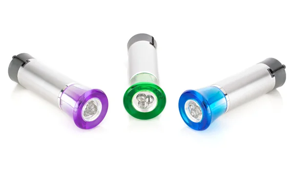 Multi-colored LED flashlights — Stock Photo, Image