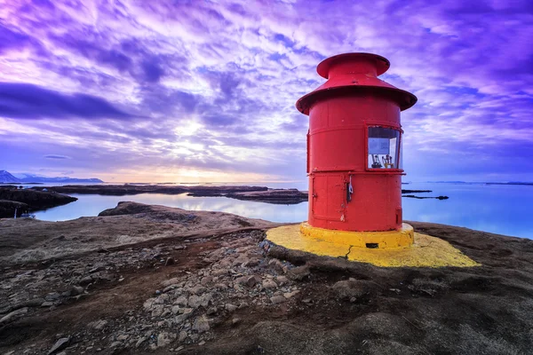 Small red lighthouse — Stock Photo, Image