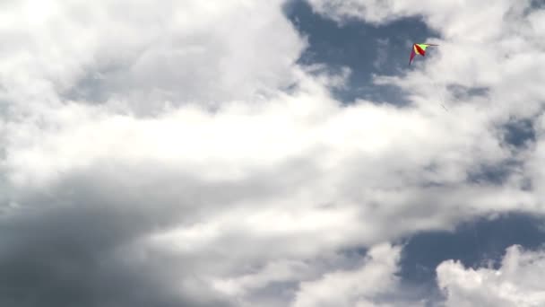 Kite och den kommande stormen. Time-lapse — Stockvideo