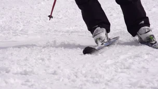 Trilha de esqui — Vídeo de Stock