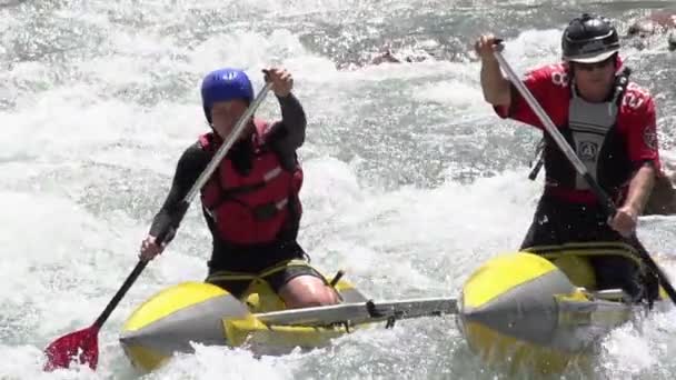 International Competitions rafting — Stock Video