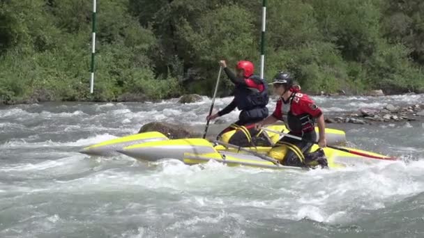 International Competitions rafting — Stock Video
