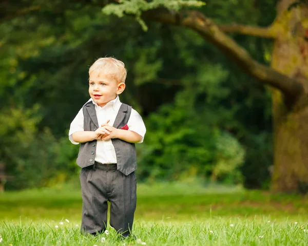 Little boy in the park — Stock Photo, Image