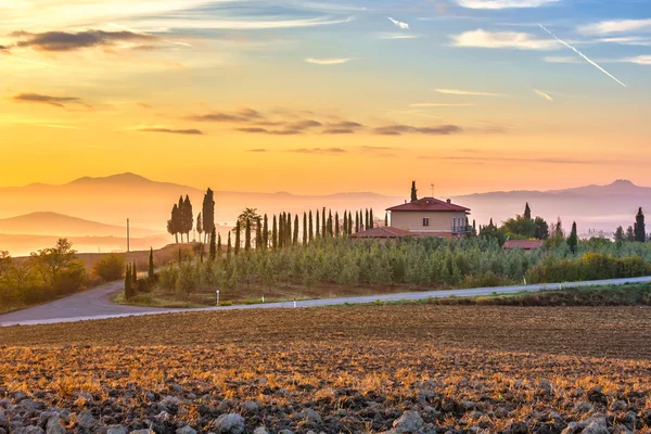 Krajobraz Toskanii na wschód — Zdjęcie stockowe