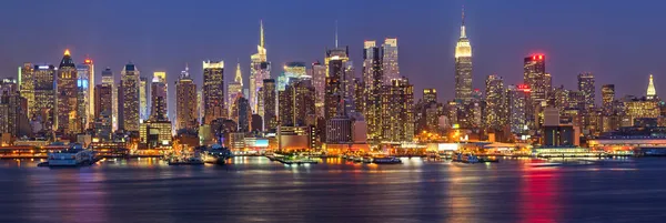 Manhattan's nachts — Stockfoto