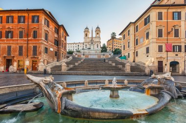 Spanish Steps at morning, Rome clipart
