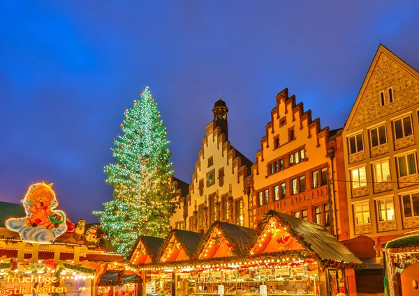 Noel pazarı Frankfurt — Stok fotoğraf