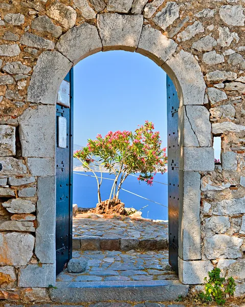 Portão na fortaleza de Palamidi, Nafplio, Grecia — Fotografia de Stock