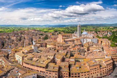 Aerial view of Siena clipart