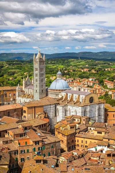 Letecký pohled na siena — Stock fotografie