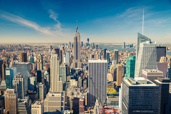Вид с воздуха Манхэттена — стоковое фото