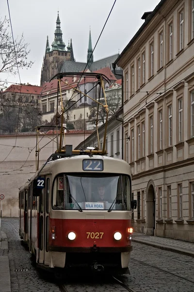Pražské tramvaje — Stock fotografie