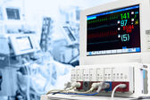 ICU with ECG monitor